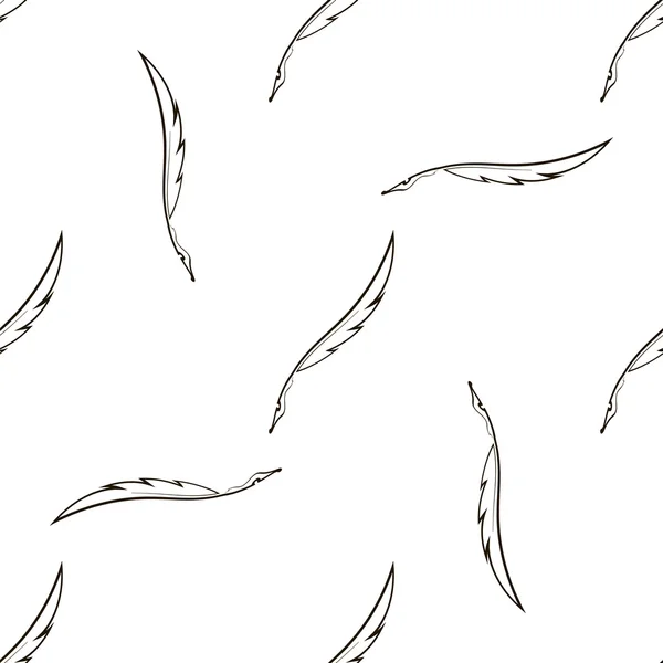 Sömlös fjäder mönster — Stock vektor