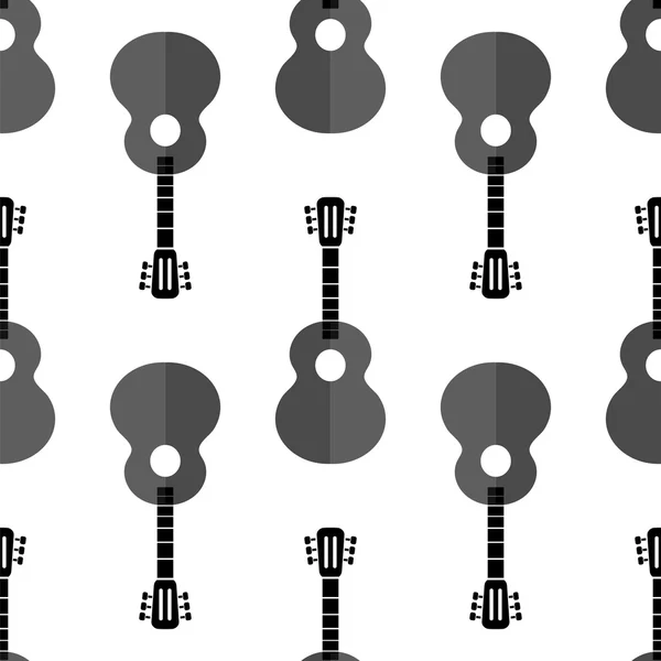 Силуэт гитары бесшовный фон — стоковый вектор