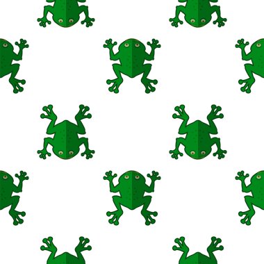 Kesintisiz çizgi film kurbağa desen