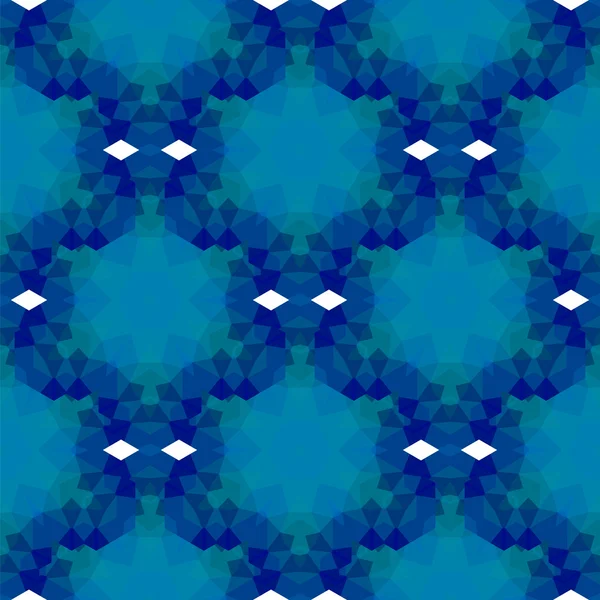 Синій безшовний багатокутний візерунок — стоковий вектор