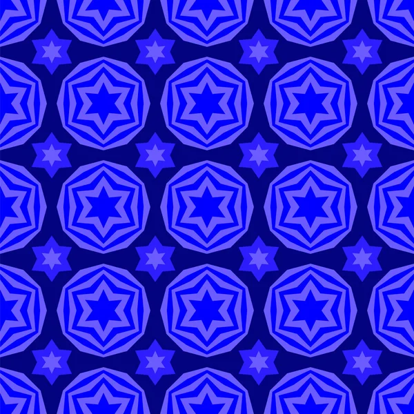 Fondo sin costuras Blue David Star — Vector de stock