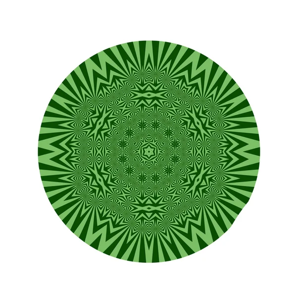 Ornement vert motif rond — Image vectorielle