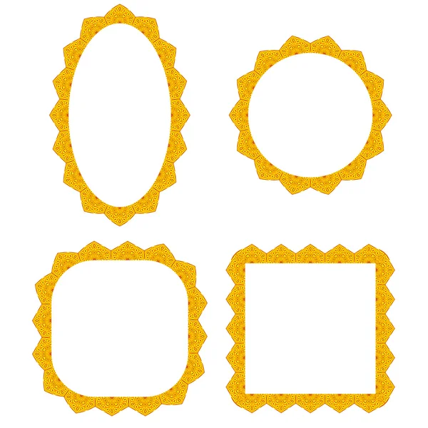 Σύνολο των διαφορετικών πλαισίων κίτρινο — Διανυσματικό Αρχείο