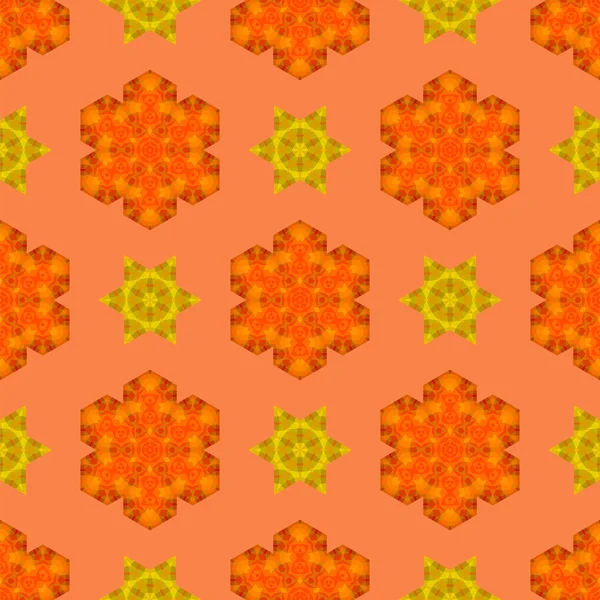 Creativo patrón naranja inconsútil ornamental — Vector de stock