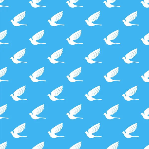 Mucha Dove ptak Seamless Pattern — Wektor stockowy