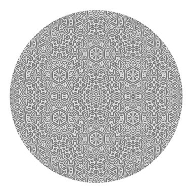 Gri desen beyaz arka plan üzerinde izole yuvarlak süs