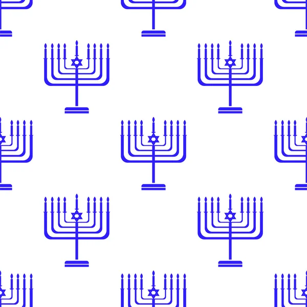 Siluetas Menorah Seamless Pattern Símbolo Judío Religión —  Fotos de Stock