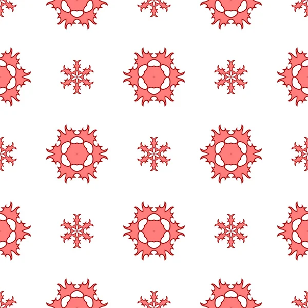 創造的な装飾的なシームレスな赤いパターン — ストックベクタ