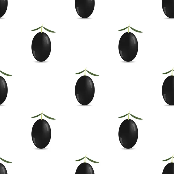 Oliwki czarne bez szwu wzór — Wektor stockowy
