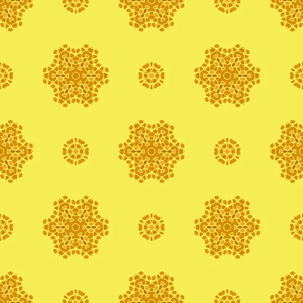 Patrón amarillo inconsútil ornamental creativo — Archivo Imágenes Vectoriales