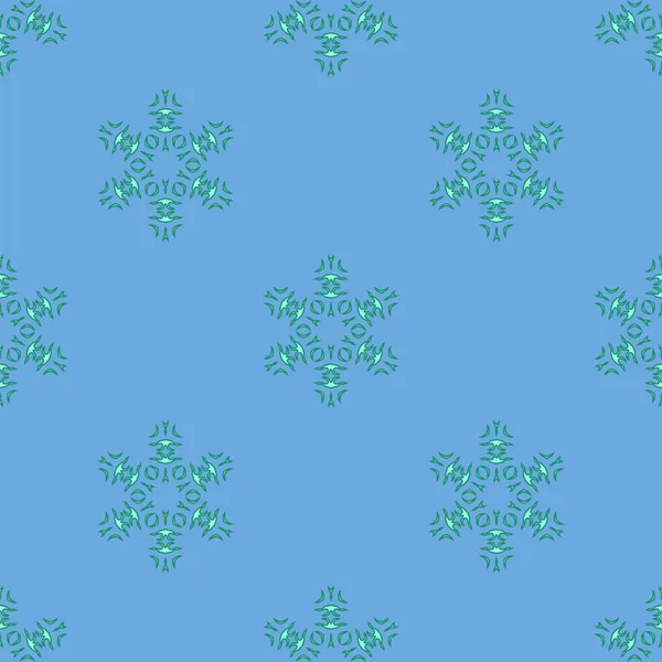 Creatieve decoratieve naadloze blauwe patroon — Stockvector
