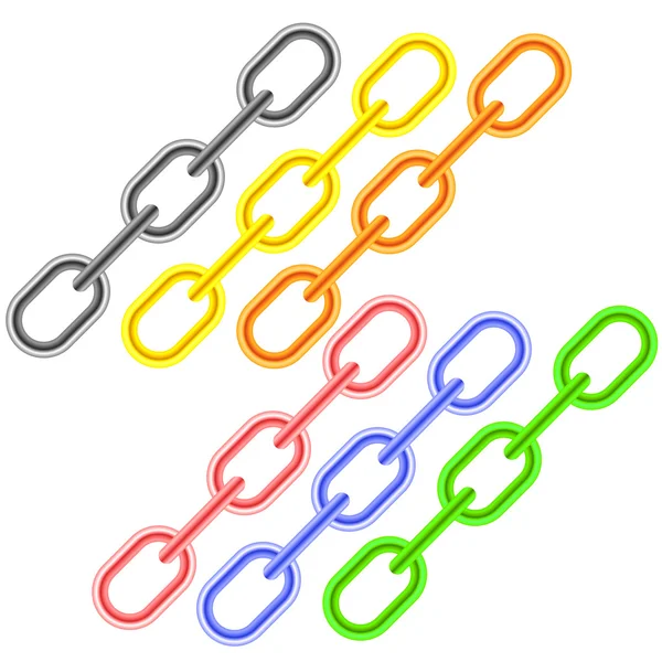 Colorful Metal Chains — Stock Vector