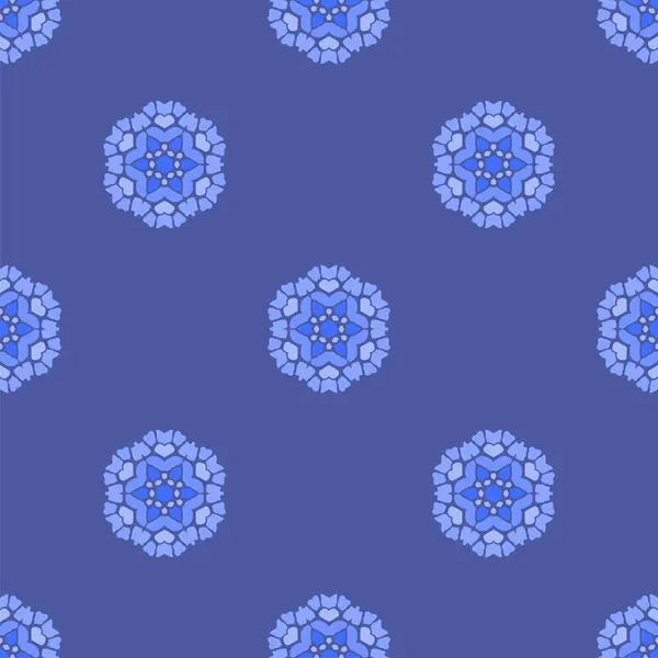 Kreatív Díszítő Varrat Nélküli Kék Mintával Geometriai Dekoratív Háttér — Stock Fotó