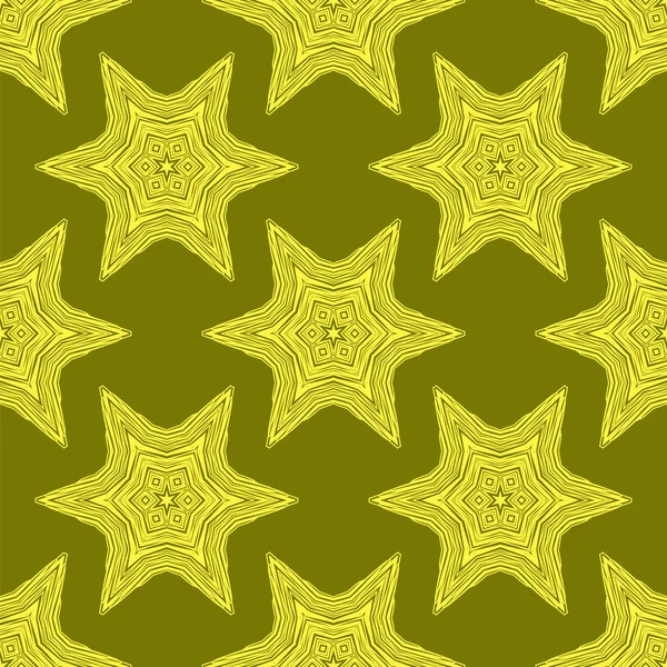 Kreativní Dekorativní Žlutý Vzor Bezešvé Geometrická Dekorativní Pozadí — Stock fotografie