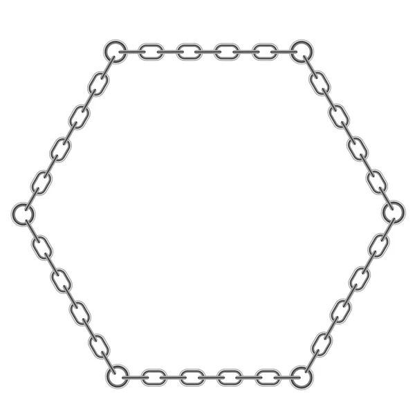 Grey Chain Frame — Stock Vector