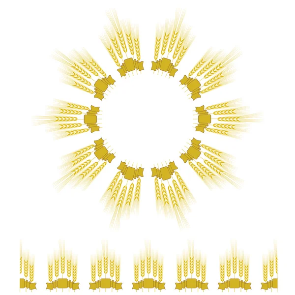 Ensemble d'icônes de blé isolé — Image vectorielle