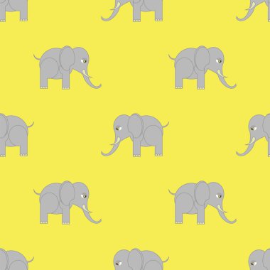Büyük fil Seamless modeli. Hayvanat Bahçesi hayvan arka plan.