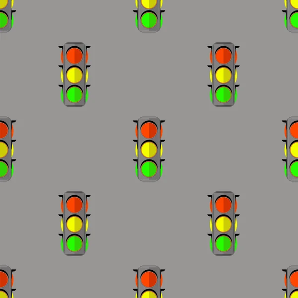 Traffic light seamless mönster — Stock vektor