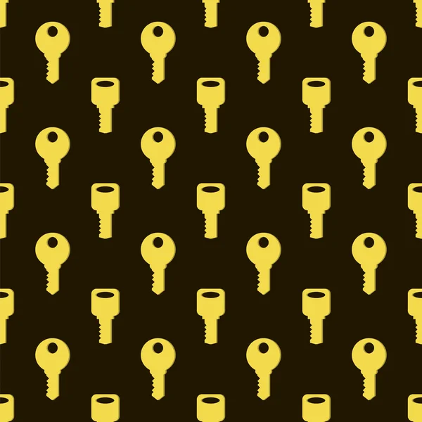 Seamless Gold Key Pattern — Stock Vector