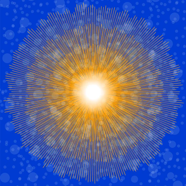 Аннотация Sun Background. Желтый летний платок — стоковый вектор