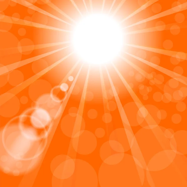 Abstracte achtergrond van de zon. Oranje zomer patroon. — Stockvector