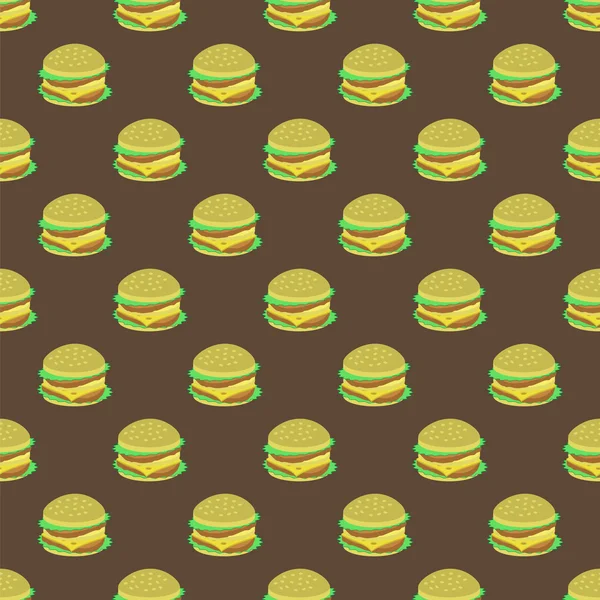 Modello senza cuciture hamburger — Vettoriale Stock