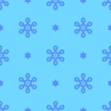 Yaratıcı süs kesintisiz mavi desen