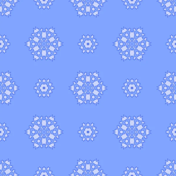 Creatieve decoratieve naadloze blauwe patroon — Stockfoto