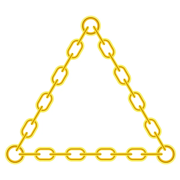 Sarı zincir üçgen kare — Stok fotoğraf