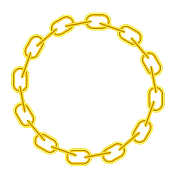 Κίτρινο αλυσίδα στρογγυλή καρέ — Φωτογραφία Αρχείου