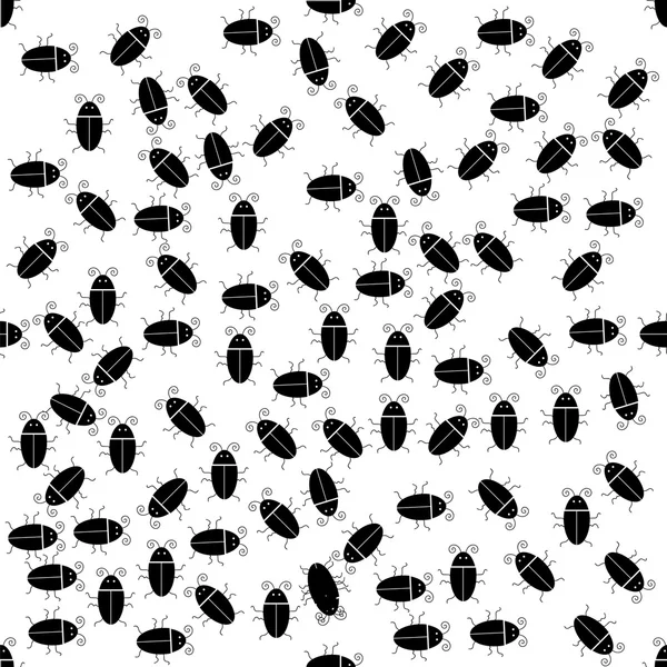 Silhouette di Bugs Seamless Pattern . — Foto Stock