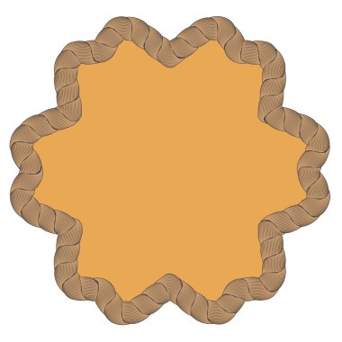 İzole ip yaratıcı süs çerçeve