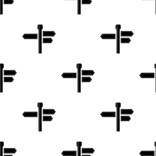 Flechas de señal negro patrón sin costura — Archivo Imágenes Vectoriales