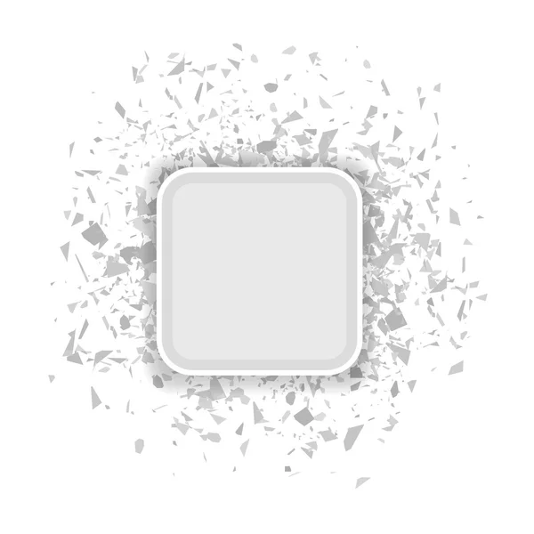 Banner Confetti gris — Archivo Imágenes Vectoriales