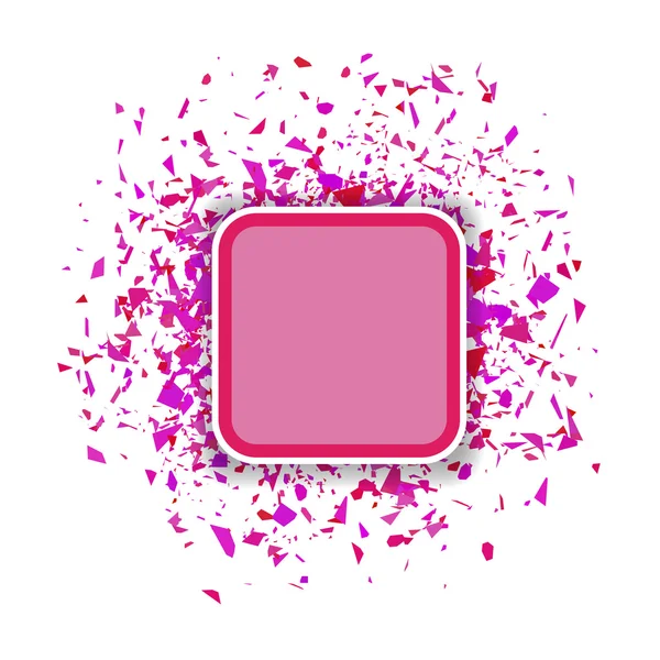 Vector Pink Confetti Banner. Conjunto de Partículas . — Vetor de Stock