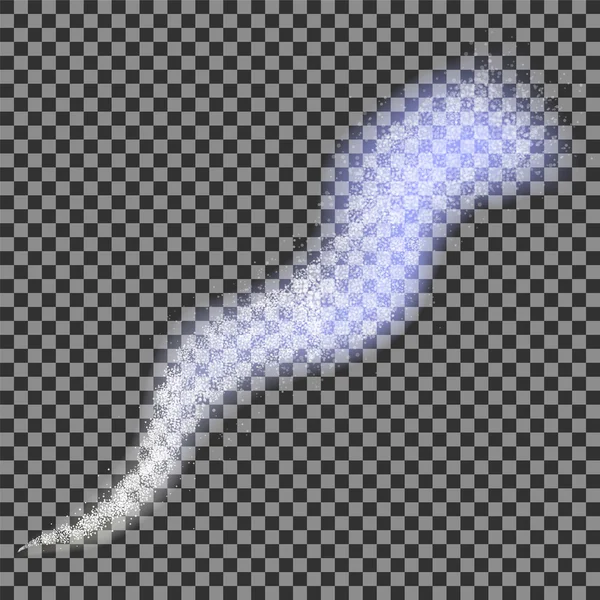 Sentier Stardust sur fond damier — Image vectorielle