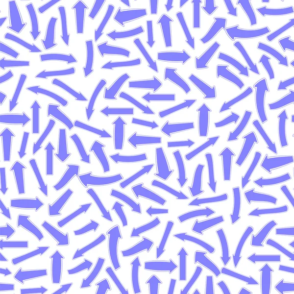 Diferentes flechas azules patrón sin costura — Vector de stock