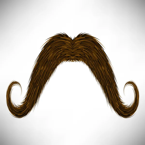 Castanho Peludo Mustache —  Vetores de Stock