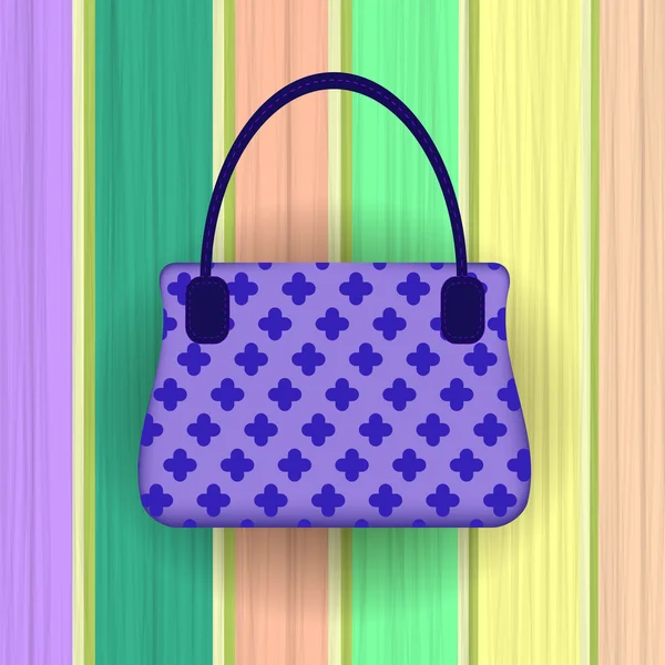 Mavi Modern Bayan el çantası — Stok Vektör
