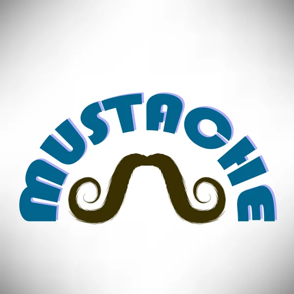 Icône silhouette moustache — Image vectorielle