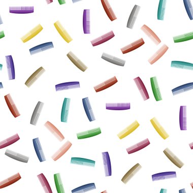 Renkli plastik tarak Seamless Modeli