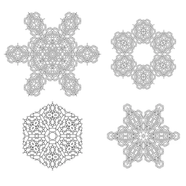 Kulaté geometrické ornamenty — Stockový vektor