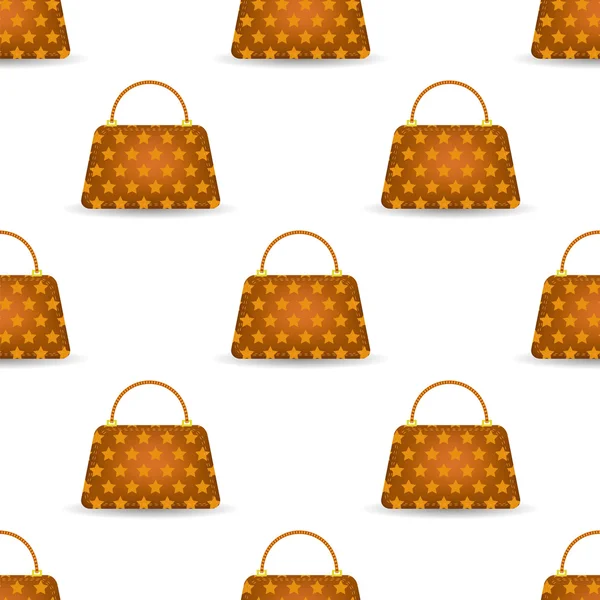 Bolsos sin costura para mujer naranja — Vector de stock