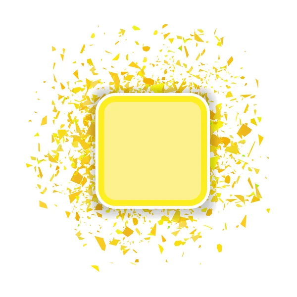 Bannière de confettis jaune — Photo