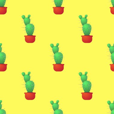 Yeşil kaktüs Seamless Modeli