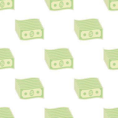 Kağıt dolar Seamless Modeli kümesi. Bize para birimi