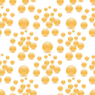 Dağılmış İnciler Beyaz Arkaplanda İzole Edilmiş Kusursuz Desen