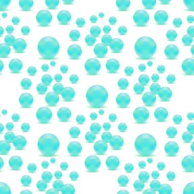 Dağılmış İnciler Beyaz Arkaplanda İzole Edilmiş Kusursuz Desen