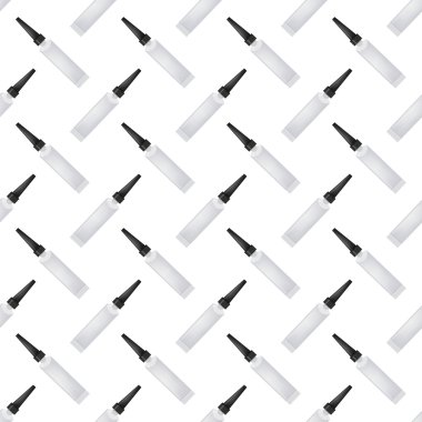 Beyaz tutkal Seamless modeli. Plastik tutkal tüpler arka plan kümesi