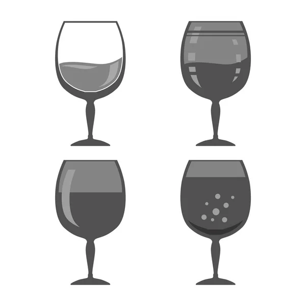 Bicchiere di vino isolato su sfondo bianco. Simbolo di bicchiere da vino. Concetto vetreria. Coppa del liquore — Foto Stock